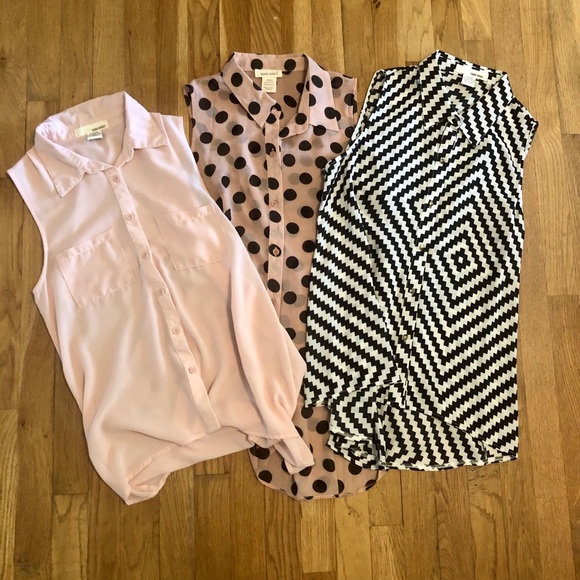 Sans Souci Tops - Sans Souci Button Down Blouses